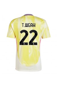 Juventus Timothy Weah #22 Jalkapallovaatteet Vieraspaita 2024-25 Lyhythihainen